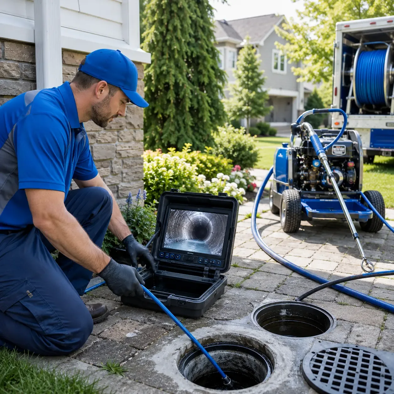 Outdoor drain cleaning professionals serving Chappell Hill, TX